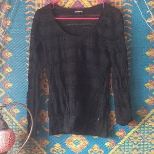 Almost see through tight laced shirt